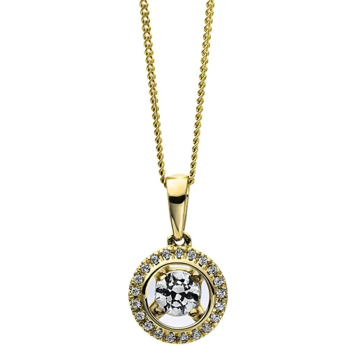 Collier 750/18K Gelbgold Diamant 0.15ct.