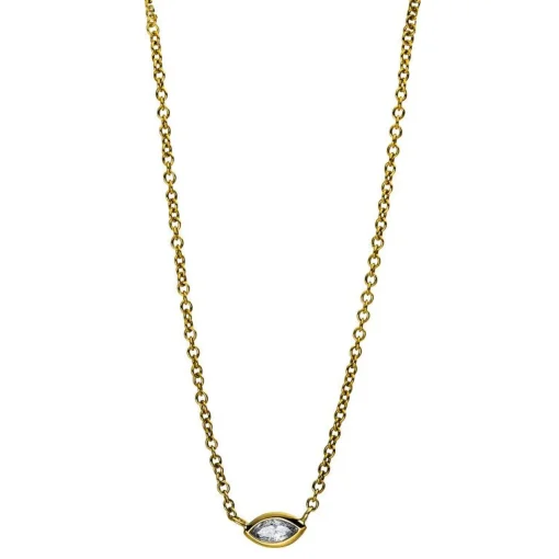 Collier 750/18K Gelbgold Diamant 0.1ct. 40 cm