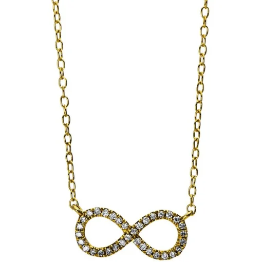 Collier 750/18K Gelbgold Infinity Diamant 0.06ct. 42 cm