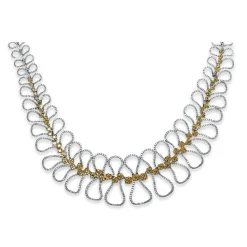 Collier 750/18K Gelbgold/Weissgold Diamant 15.27ct. 43 cm