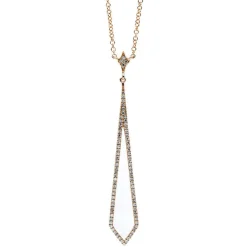 Collier 585/14K Roségold Diamant 0.19ct. 45 cm