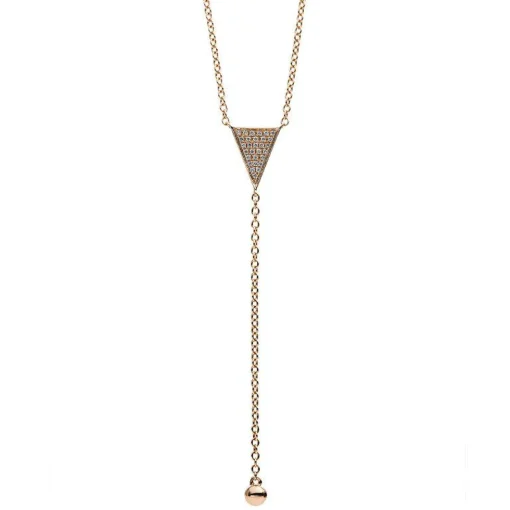 Collier 585/14K Roségold Diamant 0.09ct.