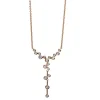 Collier 585/14K Roségold Zargen Diamant 0.3ct.