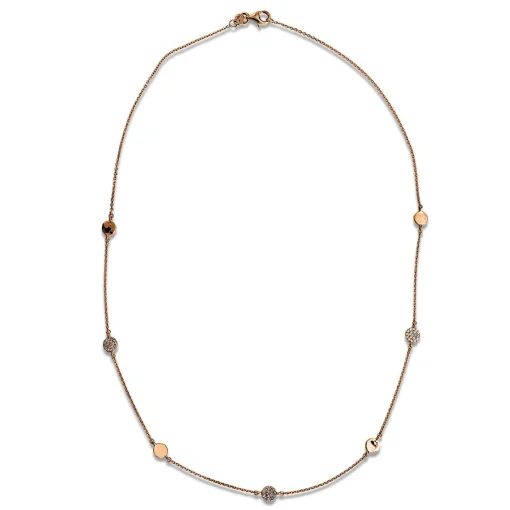 Collier 750/18K Rotgold Diamant 0.17ct.