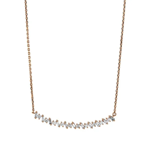 Collier 750/18K Rotgold Diamant 0.37ct.