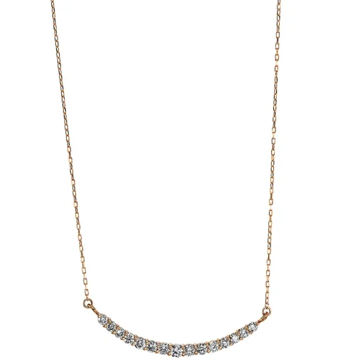 Collier 750/18K Rotgold Diamant 0.3ct.