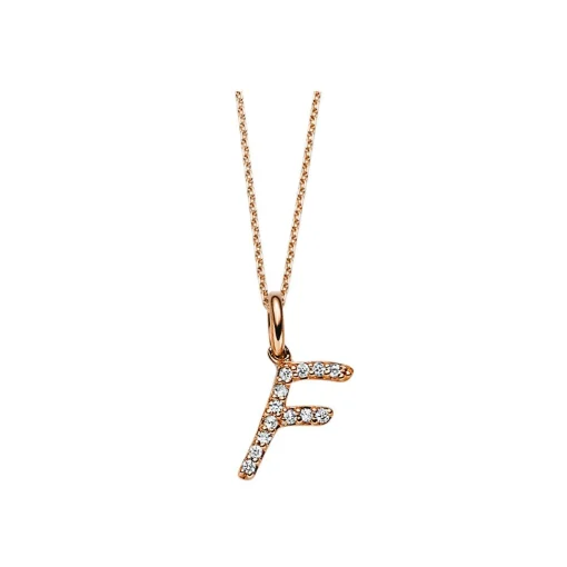 Collier 750/18K Rotgold Diamant 0.05ct.