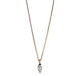 Collier 750/18K Rotgold Diamant 0.21ct.