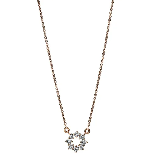 Collier 750/18K Rotgold Diamant 0.25ct.