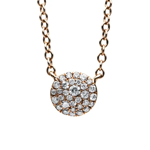 Collier 750/18K Rotgold Diamant 0.14ct.