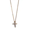 Collier 750/18K Rotgold Kreuz Diamant 0.32ct.