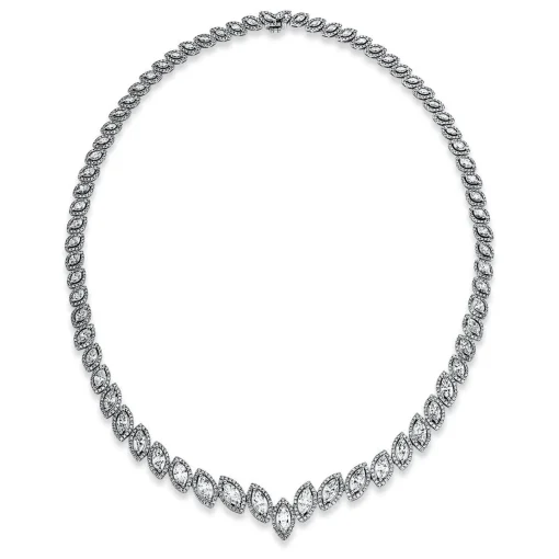 Collier 750/18K Weissgold Diamant 15.22ct.