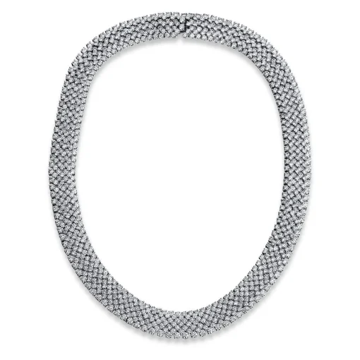 Collier 750/18K Weissgold Diamant 67.41ct.