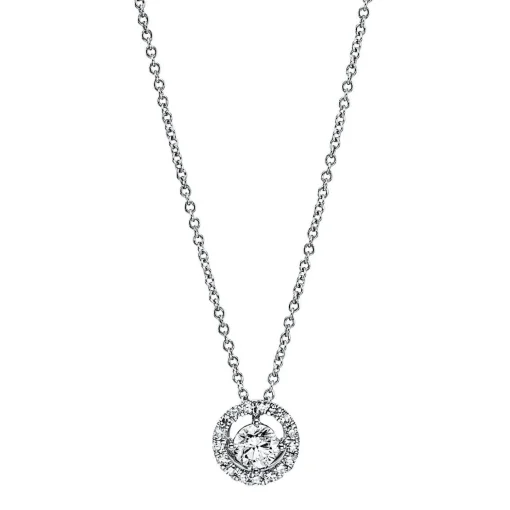 Collier 750/18K Weissgold Diamant 0.59ct.