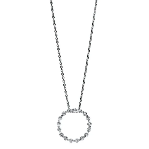 Collier 750/18K Weissgold Diamant 0.39ct.
