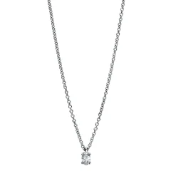 Collier 750/18K Weissgold Diamant 0.12ct.