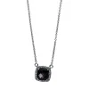 Collier 750/18K Weissgold Diamant 0.07ct. Onyx 0.6ct.