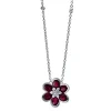 Collier 750/18K Weissgold Diamant 0.2ct. Rubin 2.52ct. 45 cm