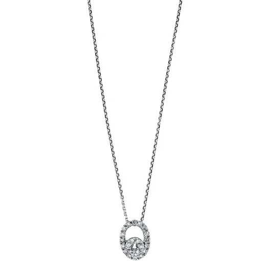 Collier 750/18K Weissgold Diamant 0.08ct.