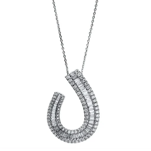 Collier 750/18K Weissgold Diamant 0.79ct.