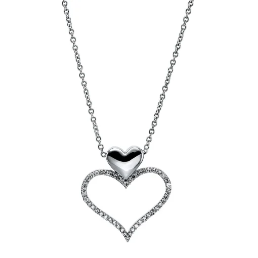 Collier 750/18K Weissgold Diamant 0.14ct.