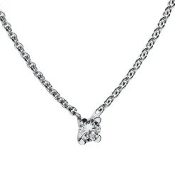 Collier 585/14K Weissgold Diamant 0.11ct.