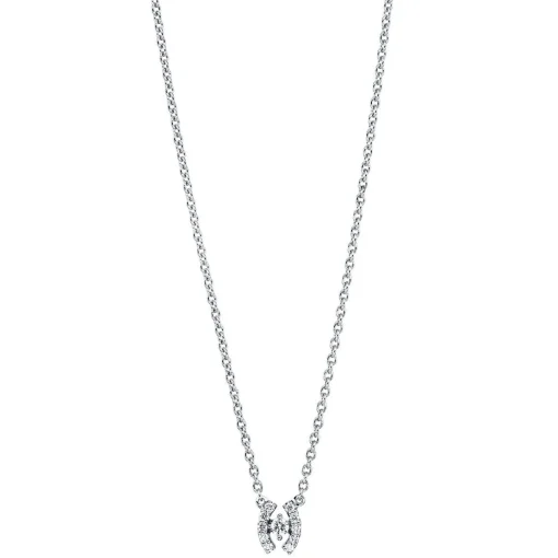 Collier 750/18K Weissgold Diamant 0.05ct.