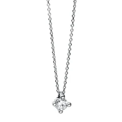 Collier 585/14K Weissgold Diamant 0.1ct.