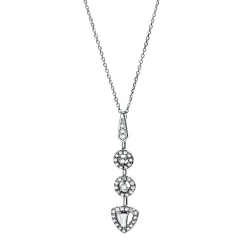 Collier 750/18K Weissgold Diamant 0.28ct. 45 cm