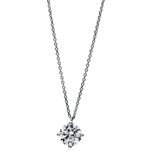 Collier 750/18K Weissgold Diamant 1ct. 45 cm
