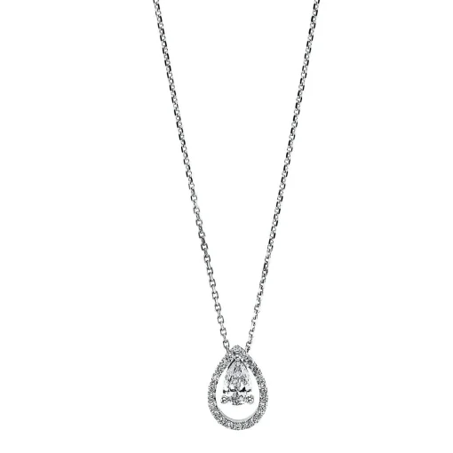 Collier 750/18K Weissgold Diamant 0.48ct.