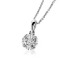 Collier 585/14K Weissgold Diamant 0.21ct. 45 cm