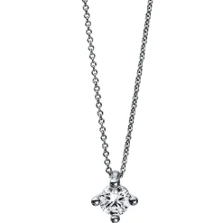 Collier 585/14K Weissgold Diamant 0.25ct.