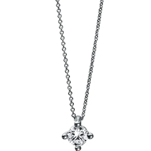 Collier 585/14K Weissgold Diamant 0.25ct.