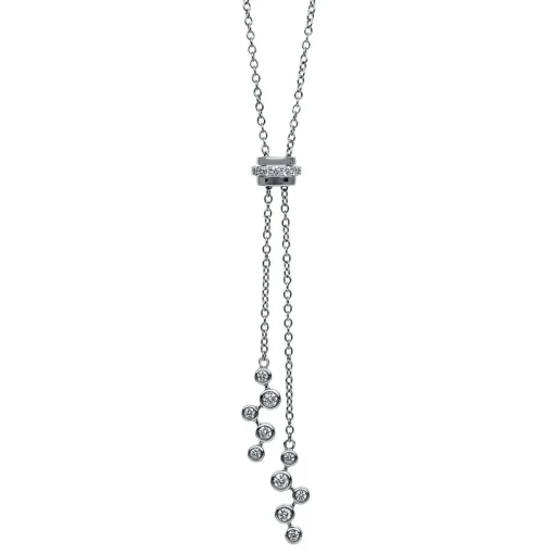 Collier 750/18K Weissgold Diamant 0.34ct.