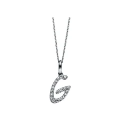 Collier 750/18K Weissgold Diamant 0.08ct.
