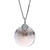 Collier 585/14K Weissgold Diamant 0.14ct. Quarz 14.82ct.