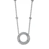 Collier 750/18K Weissgold Kreis Diamant 0.93ct. 45 cm