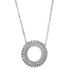 Collier 750/18K Weissgold Kreis Diamant 0.8ct. 42 cm
