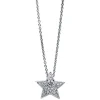 Collier 750/18K Weissgold Stern Diamant 0.1ct.