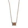 Collier 750/18K Weissgold/Rotgold Diamant 0.16ct.