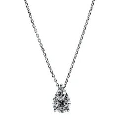 Collier 750/18K Weissgold/Rotgold Diamant 0.43ct.