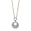 Collier 750/18K Weissgold/Rotgold Diamant 0.78ct. 40 cm