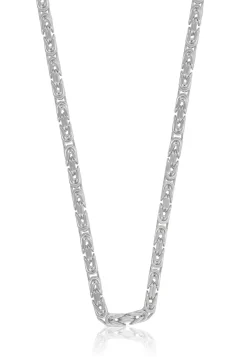 Collier Königskette klassisch Weissgold 750, 3.5mm, 60cm