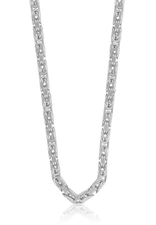 Collier Königskette klassisch Weissgold 750, 4mm, 45cm