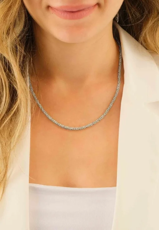 Collier Königskette klassisch Weissgold 750, 2.5mm, 45cm