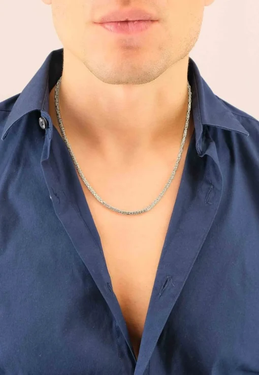 Collier Königskette klassisch Weissgold 750, 2.5mm, 45cm