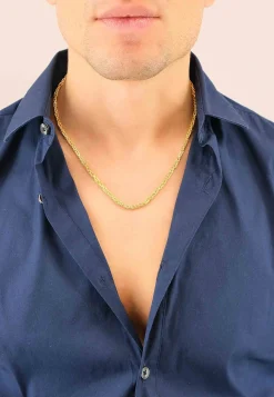 Collier Königskette klassisch Gelbgold 750, 3.5mm, 45cm