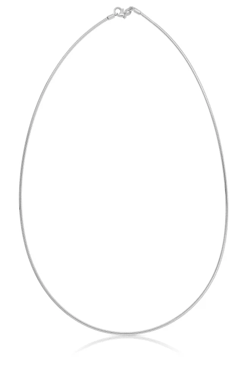Collier Omega Glied Weissgold 750, 1.4mm, 50cm