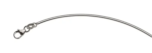 Collier Omega Glied Weissgold 750 Double Face matt/glanz 1,4mm, 40cm